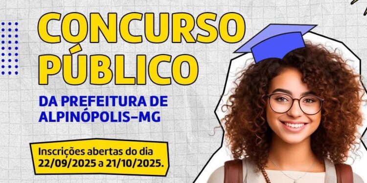 Último dia para se inscrever no Concurso Público 2025 da Prefeitura de Alpinópolis
