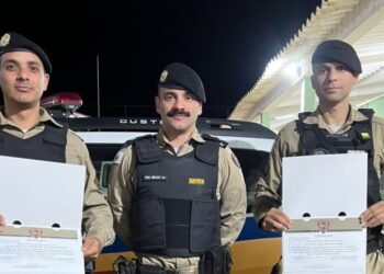 Sargentos Elder e Tiago são reconhecidos pelo destaque no patrulhamento rural em Conceição da Aparecida (MG)