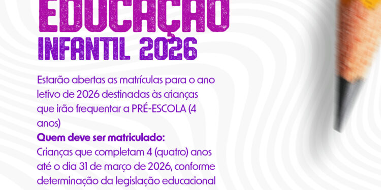 Educação Infantil: Carmo do Rio Claro inicia matrículas para 2026