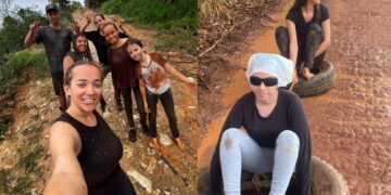 VÍDEO | Grupo de Carmo do Rio Claro viraliza com prática radical usando caminhonete e pneus