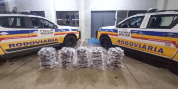 Ação policial intercepta carro com 152 barras de maconha no Sul de Minas