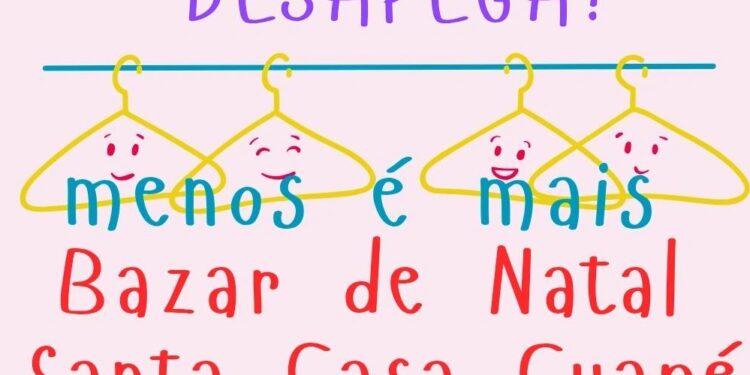 Bazar beneficente de Natal em prol da Santa Casa de Guapé (MG)