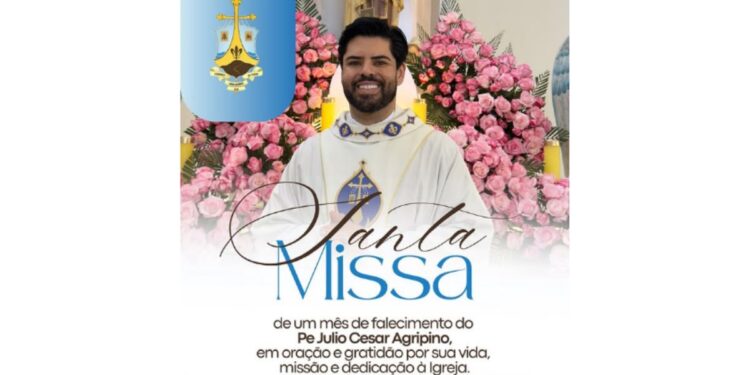 Missa de um mês de falecimento de Padre Júlio será realizada nesta segunda-feira