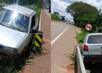 Motorista tenta desviar de pedágio e bate carro em rodovia que liga Alfenas/Areado