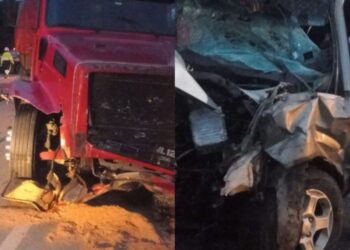 Casal morre em batida frontal entre carro e carreta na BR-116