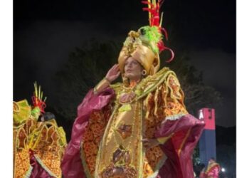 FOTOS: Jenny Honoratto, modelo carmelitana, brilha em ala da Império de Casa Verde