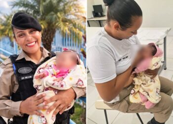 Soldado da PM amamenta bebê abandonada em área de mata