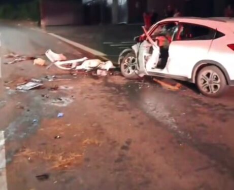 VÍDEO | Acidente grave mobiliza bombeiros e SAMU e deixa seis feridos