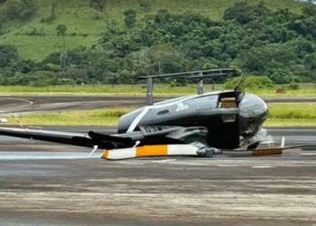 Invasor tenta decolar helicóptero e causa queda em aeroporto em cidade do Sul de Minas