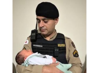 VÍDEO: PM salva bebê de dois dias engasgado em cidade do Sul de Minas