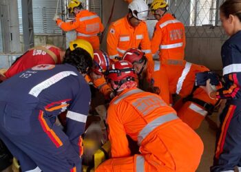Trabalhador fica gravemente ferido após queda em fosso de elevador em Alfenas
