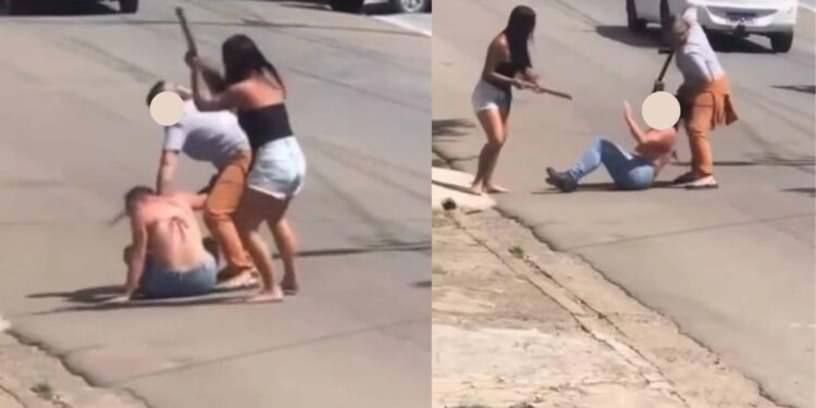 VÍDEO: Mulher é agredida com bastões durante briga no Sul de Minas