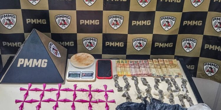 Operação da PM desmonta ponto de tráfico e leva três à prisão em Campos Gerais (MG)