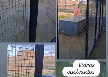 Vandalismo compromete obras de revitalização na quadra do CAIC em Alfenas