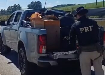Caminhonete é apreendida com mercadorias irregulares no Sul de Minas