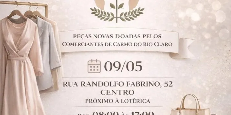 APAE de Carmo do Rio Claro promoverá 2º Bazar Solidário com peças doadas por comerciantes