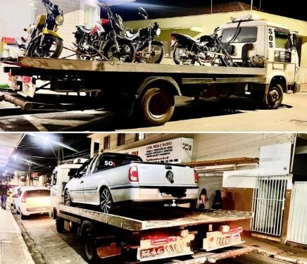 PM intensifica fiscalização e remove veículos irregulares em Alterosa e Cavacos (MG)