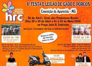 VÍDEO | 8ª Festa e Leilão de Gado e Porcos em Conceição da Aparecida terá shows, missa e sorteio de motocicleta em prol do HRCP