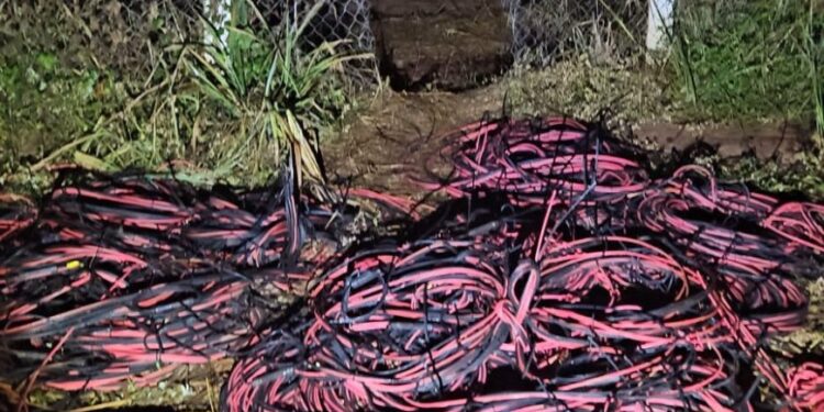 Cabos de cobre são apreendidos pela PM após tentativa de furto em usina fotovoltaica em Passos