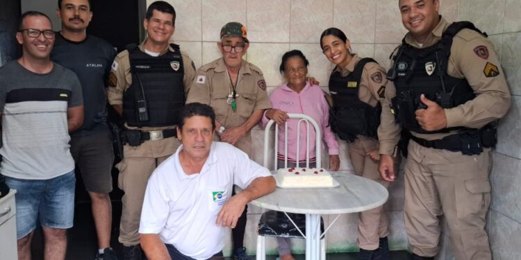 PMMG presta homenagem a Idoso do Lar São Vicente de Paulo de Alpinópolis (MG)