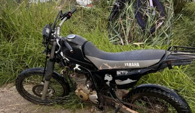 Guarda Civil apreende motocicleta abandonada e com sinais de adulteração em matagal