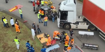 Simulado de acidente com múltiplas vítimas mobiliza forças de segurança