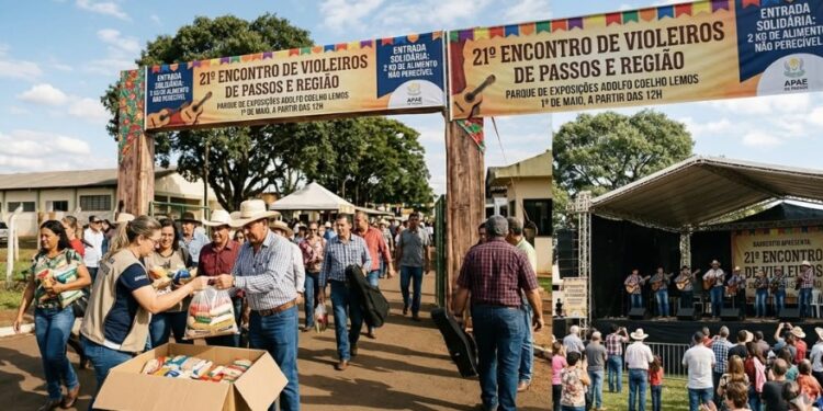 21º Encontro de Violeiros beneficente celebra a música sertaneja raiz em Passos