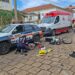 VÍDEO I URGENTE: Motocicleta em fuga da PM colide contra caminhonete no centro de Carmo do Rio Claro