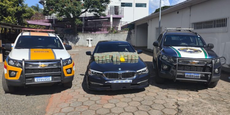 VÍDEO: BMW com 80 kg de cocaína é apreendida na MG-050 durante operação conjunta