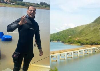 VÍDEO: Mergulhador profissional mostra imagens do fundo da Ponte Torta em Carmo do Rio Claro