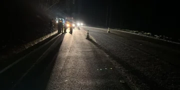 Caminhão atropela idoso e depois bate em carro na rodovia do Contorno