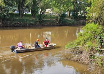 Corpo de homem é encontrado preso à vegetação às margens do Rio Sapucaí