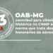 OAB-MG contribui para vitória histórica no CNMP em norma que trata dos honorários da advocacia