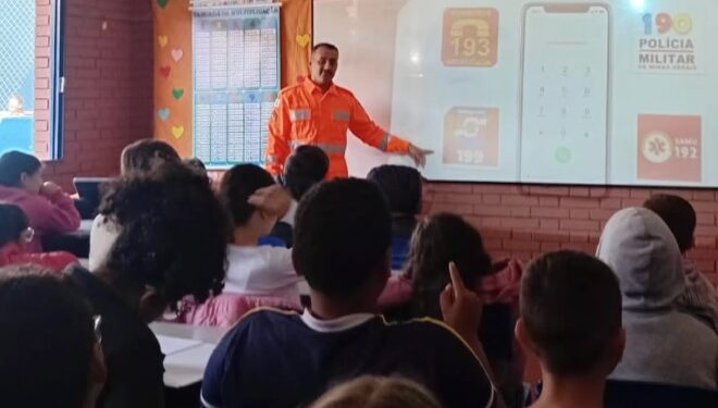 VÍDEO | Bombeiros promovem ação educativa sobre prevenção de incêndios para crianças em Poço Fundo