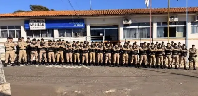 64º BPM em Alfenas recebe 55 novos militares para reforço da segurança na região
