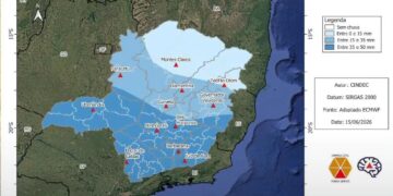 Sul e Sudoeste de Minas devem registrar fortes chuvas e queda nas temperaturas
