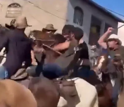 VÍDEO: Homem de 40 anos é brutalmente agredido durante romaria de cavaleiros