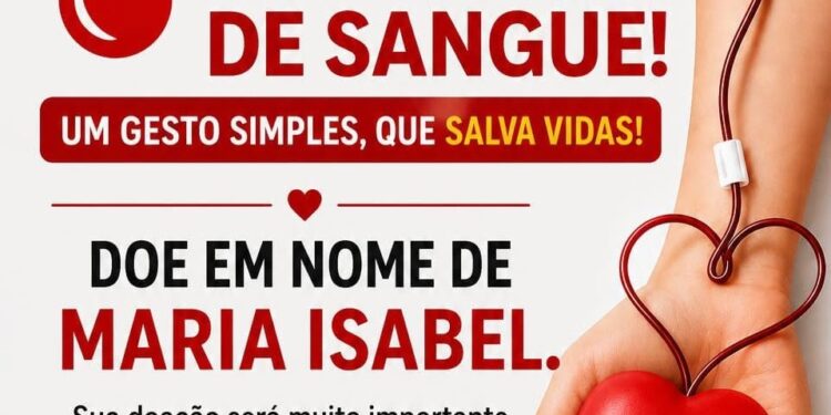 Familiares de Maria Isabel mobilizam campanha de doação de sangue para o Homocentro de Alfenas