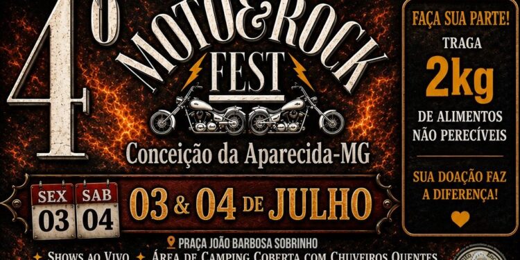 BENEFICENTE | Conceição da Aparecida recebe o Moto&Rock Fest nos dias 03 e 04 de julho