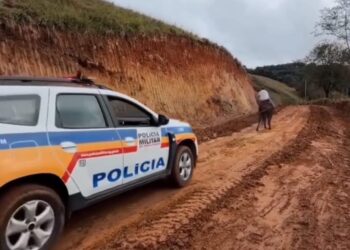 VÍDEO: Cavalo é usado para puxar viatura da PM em estrada com lama; caso é investigado
