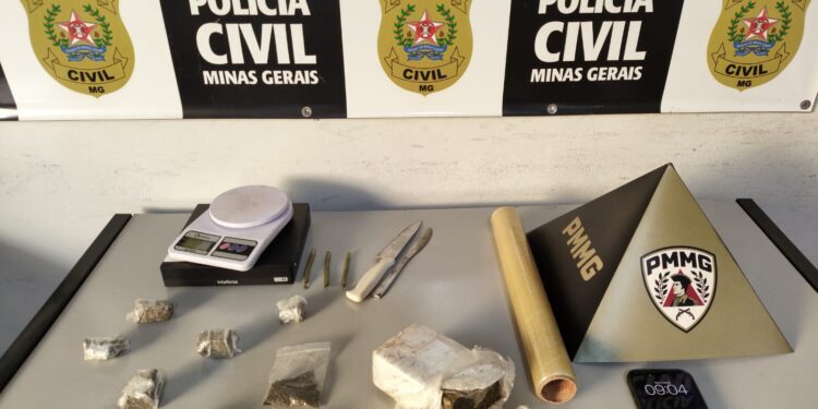 Pai e filha são presos por tráfico de drogas durante operação conjunta das polícias em Alpinópolis