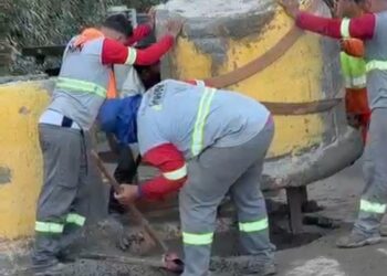 VÍDEO: Após vandalismo, equipes retornam à Ponte Torta e DNIT reforça bloqueio com novas barreiras de concreto