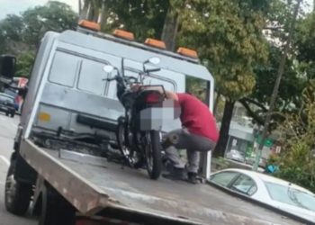 GCM remove motocicleta com irregularidades e flagra condutora sem habilitação