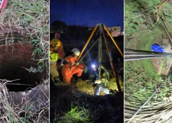 Bombeiros resgatam menino que caiu em cisterna e encontram cachorro preso no local no Sul de Minas