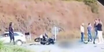 Acidente entre moto e caminhonete deixa uma mulher morta e outra gravemente ferida na BR-146