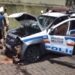 Viatura da Polícia Militar se envolve em acidente durante perseguição