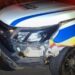 Viatura da Polícia Militar é atingida por picape durante tentativa de abordagem na MGC-491, em Alfenas
