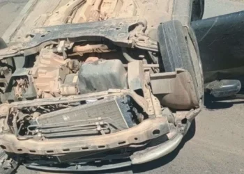 Bebê de apenas 33 dias é arremessada de carro durante capotamento na BR-354