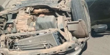 Bebê de apenas 33 dias é arremessada de carro durante capotamento na BR-354
