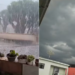 Chuva de granizo provoca queda de árvores durante temporal no Sul de Minas